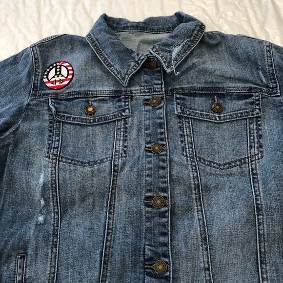 JEAN jacket w/ Girly Appliqués***Med. - Picture 4 of 7